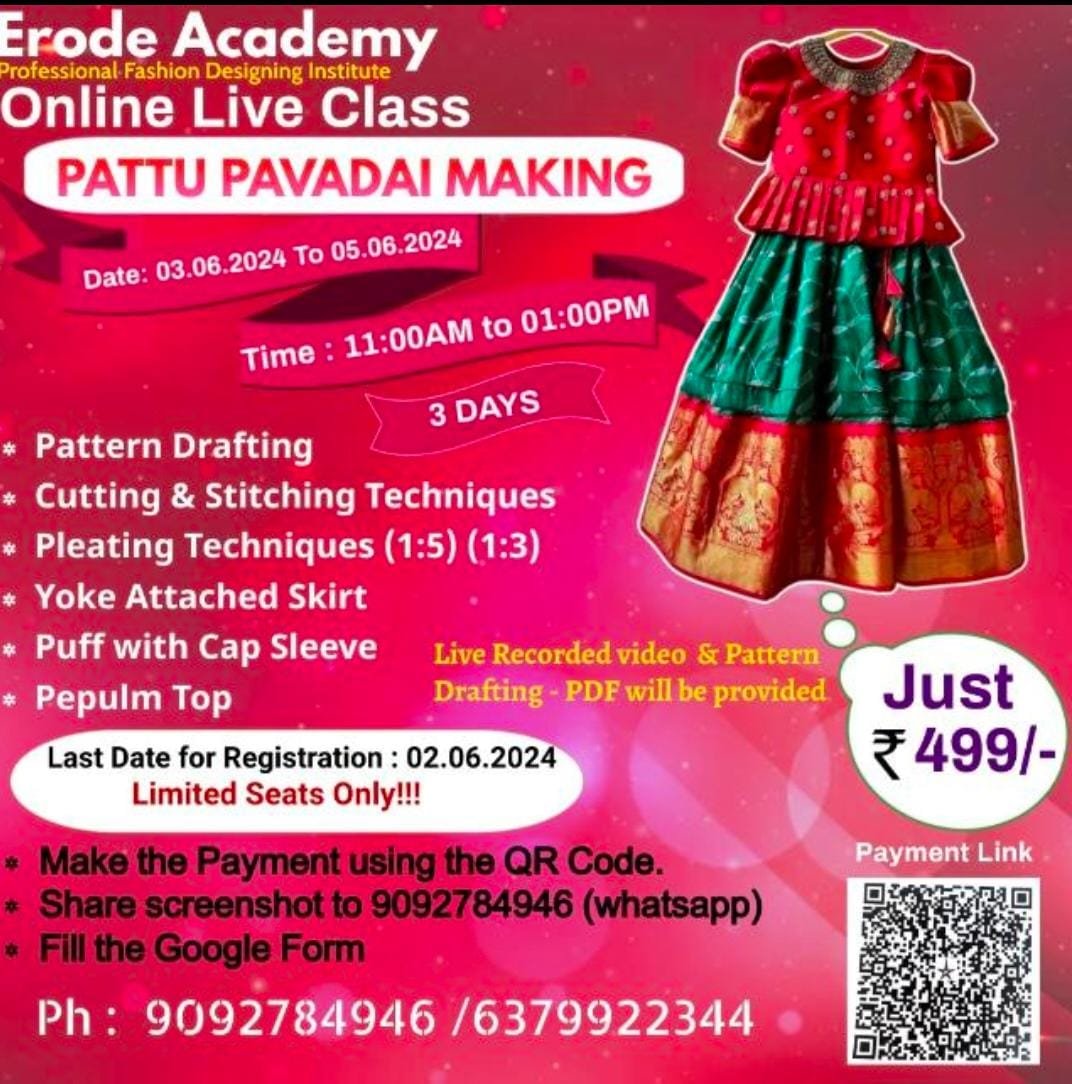 Pattu Pavadai making Class