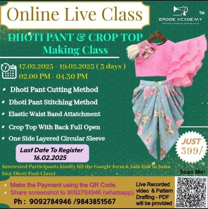 Dhoti Pant & Crop Top Class