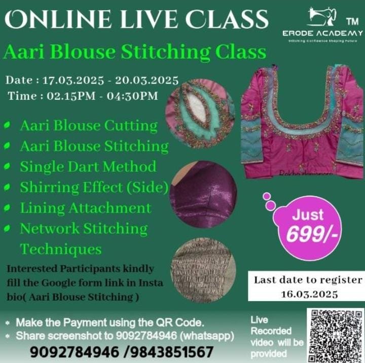 Aari Blouse Stitching Class