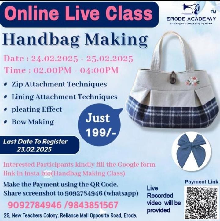 Hand Bag Making Class 1
