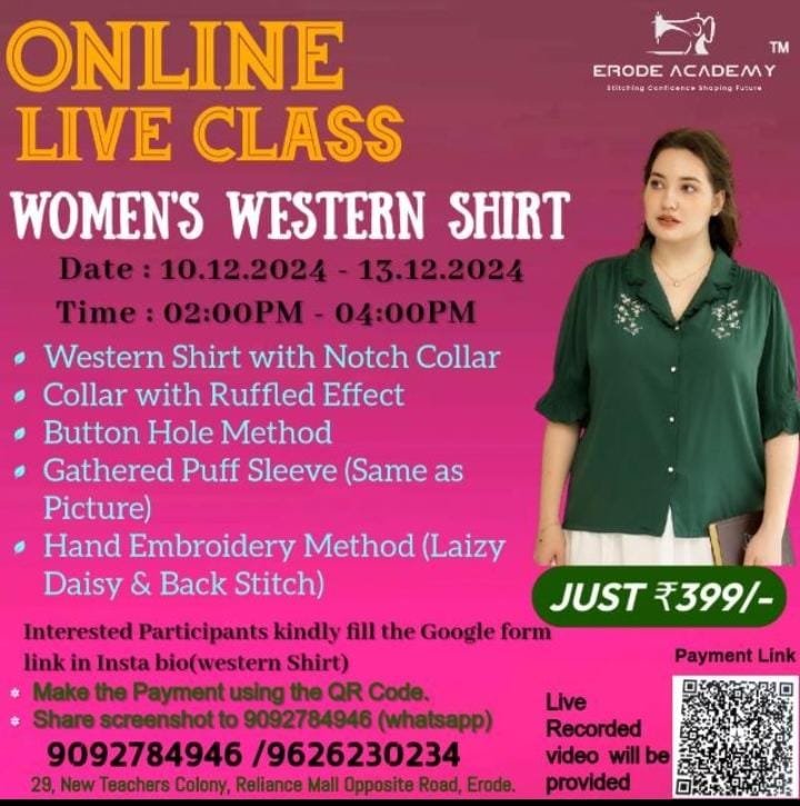 Western Shirt making Class