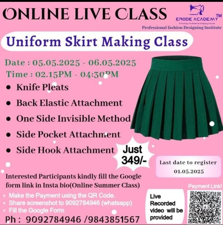 Uniform Skirt Making Class